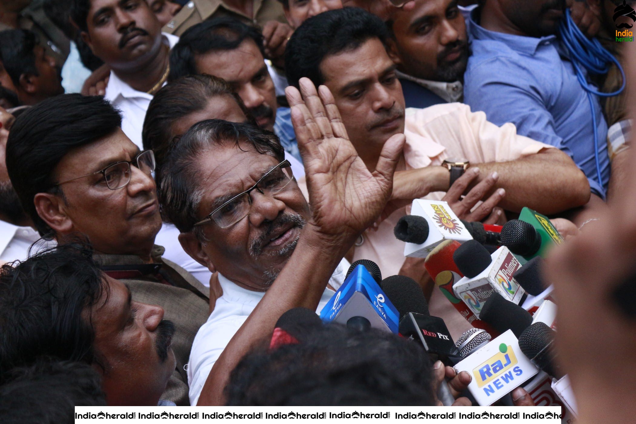 Director Bharathiraja at Prasad Studios Photos