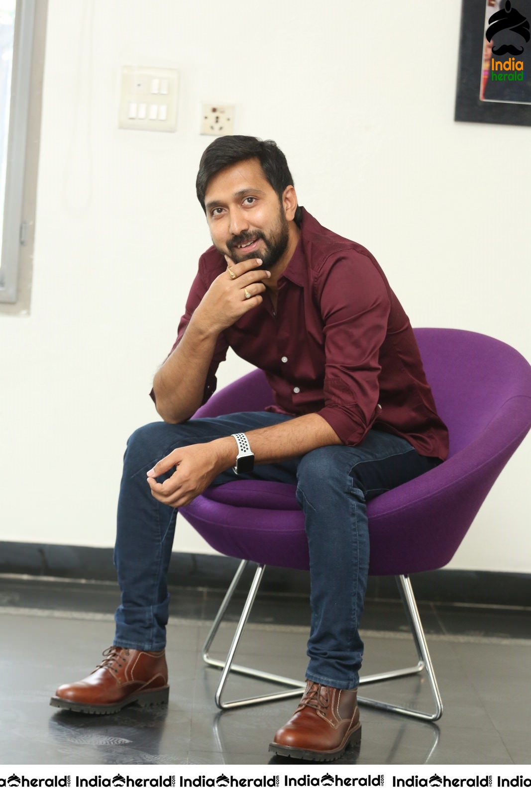 Director KS Ravindra aka Bobby Photos while he Opens on his next venture