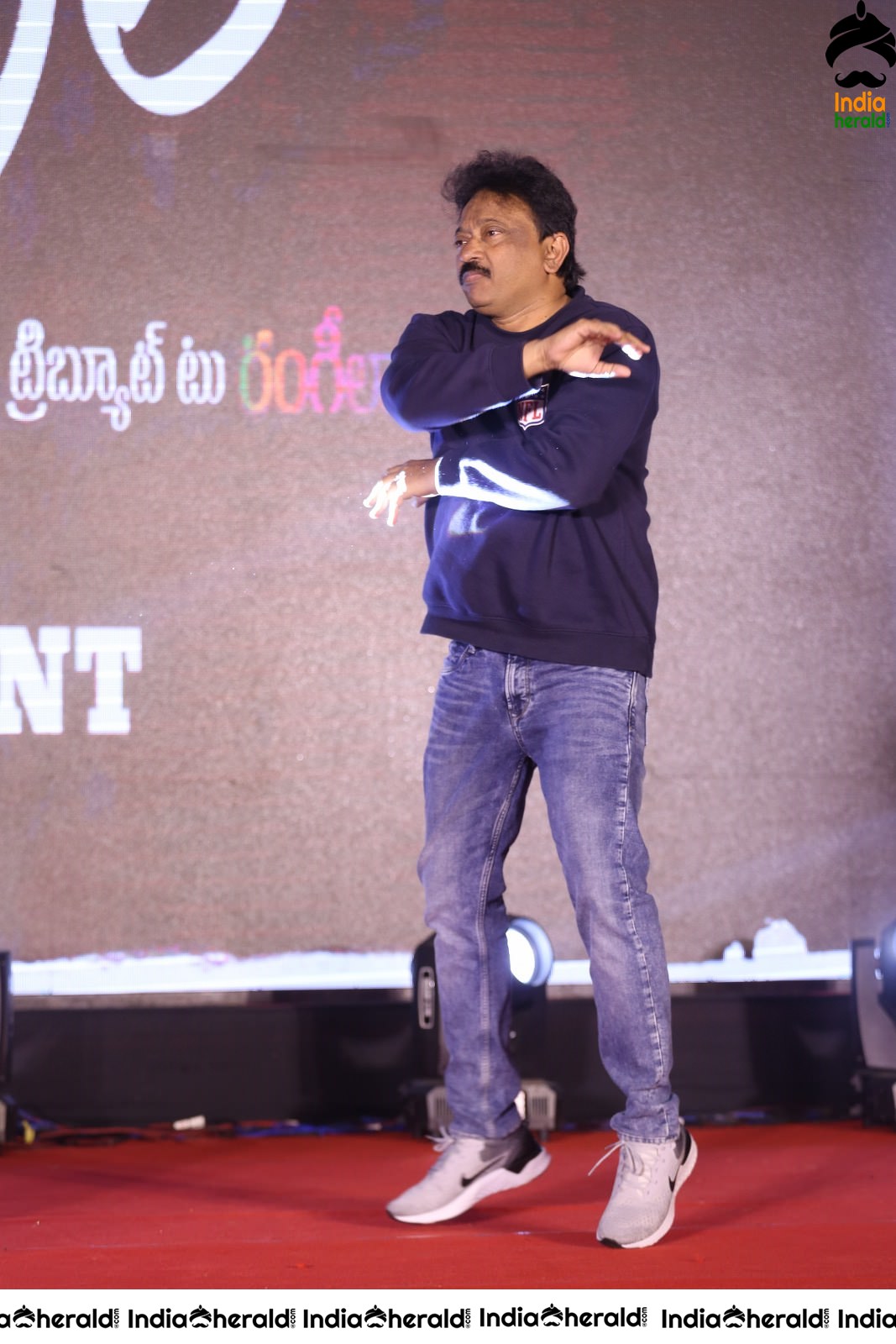 Director Ram Gopal Varma Funny Dance On the Stage Set 2