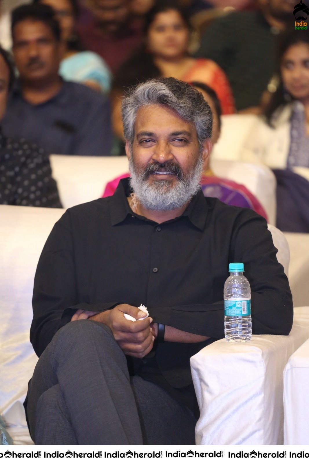 Director SS Rajamouli spotted with Anushka Shetty