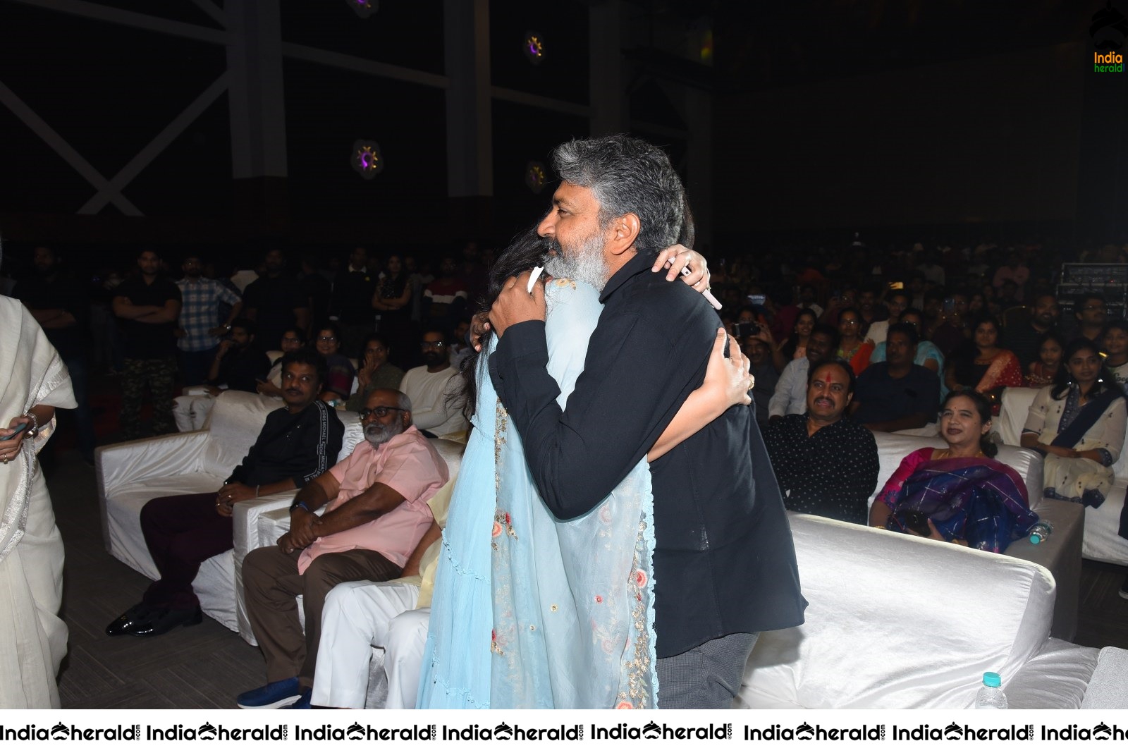 Director SS Rajamouli spotted with Anushka Shetty