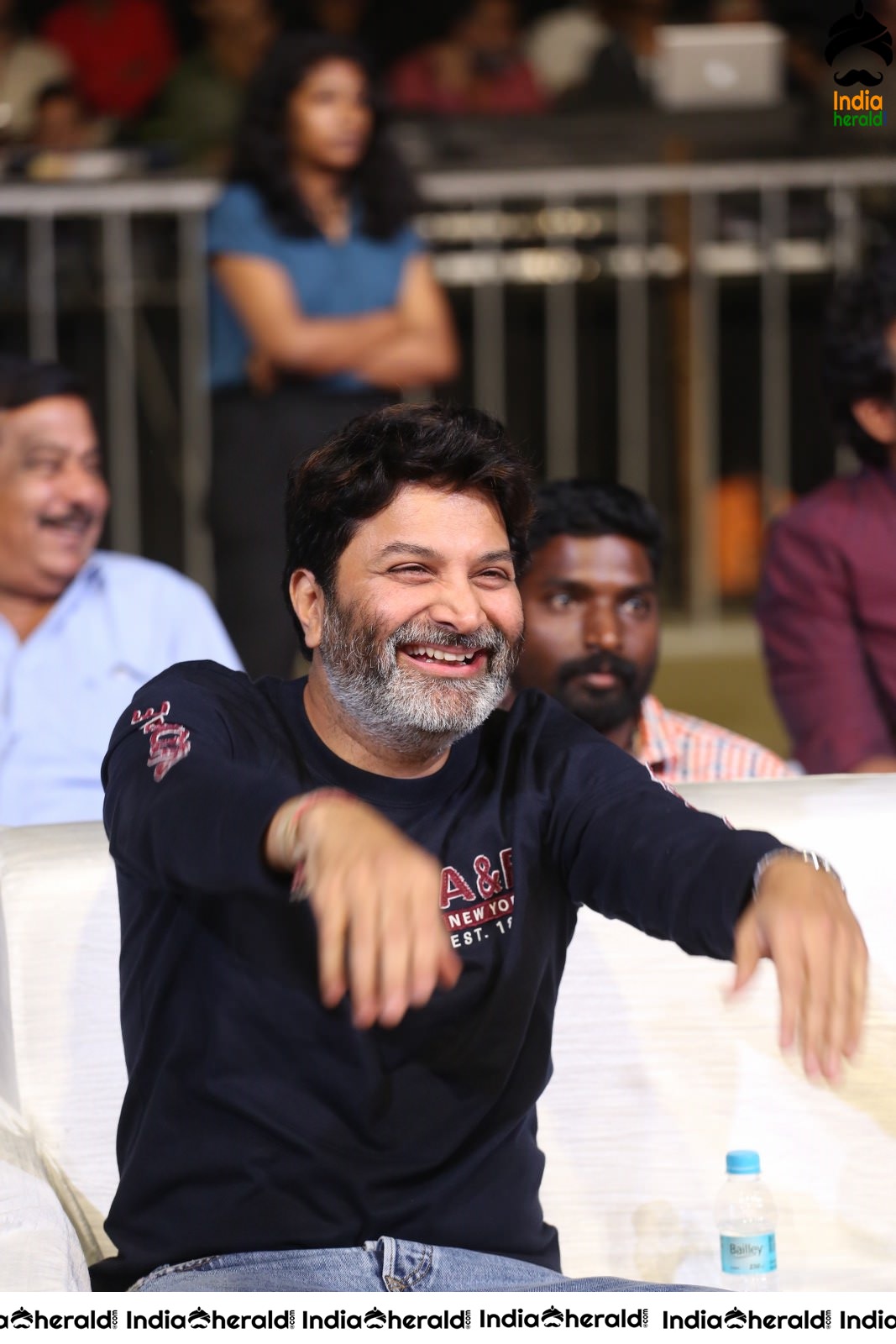 Director Trivikram Srinivas is all smiles and he has a Happy Gala time