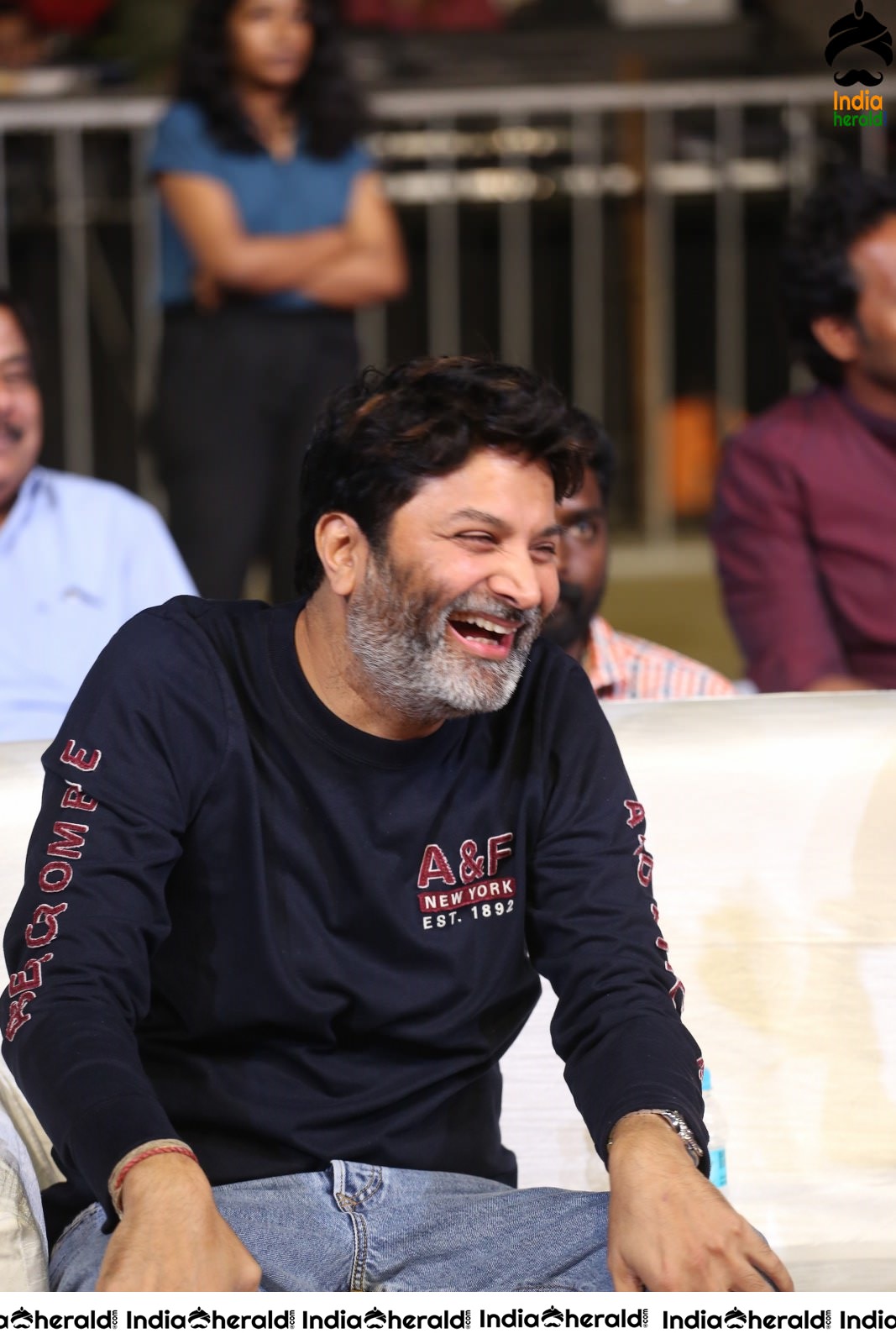 Director Trivikram Srinivas is all smiles and he has a Happy Gala time