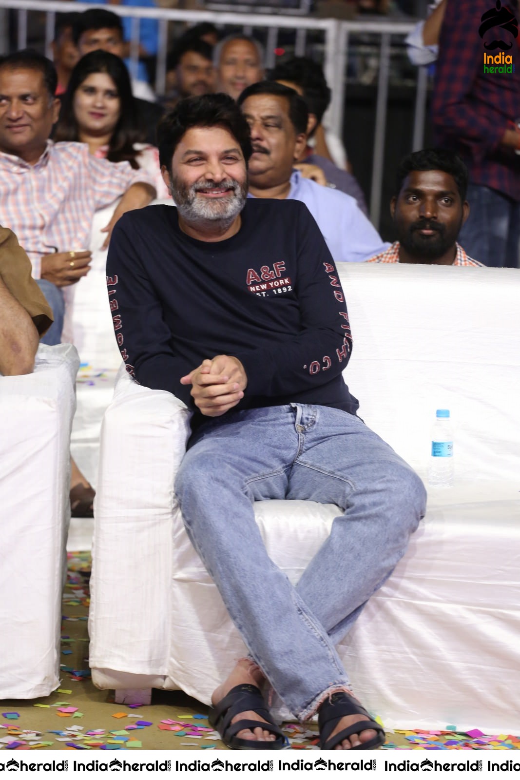 Director Trivikram Srinivas is all smiles and he has a Happy Gala time