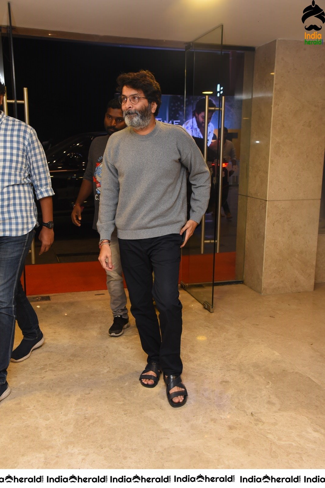 Director Trivikram Srinivas Latest Stills from Ala Vailkunthapurramuloo Thanks Meet