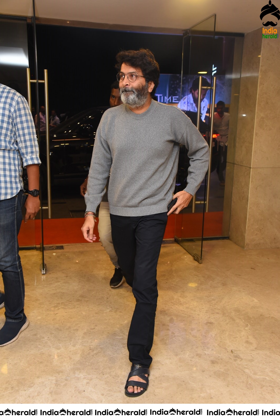 Director Trivikram Srinivas Latest Stills from Ala Vailkunthapurramuloo Thanks Meet