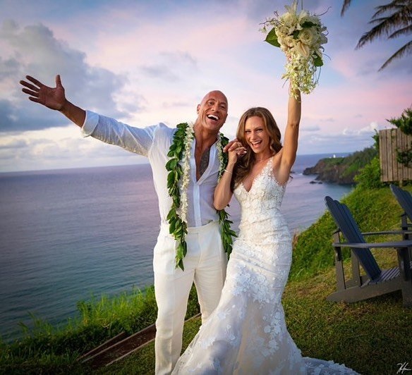 Dwayne Johnson Aka The Rock And Rauren Hashian Wedding Stills