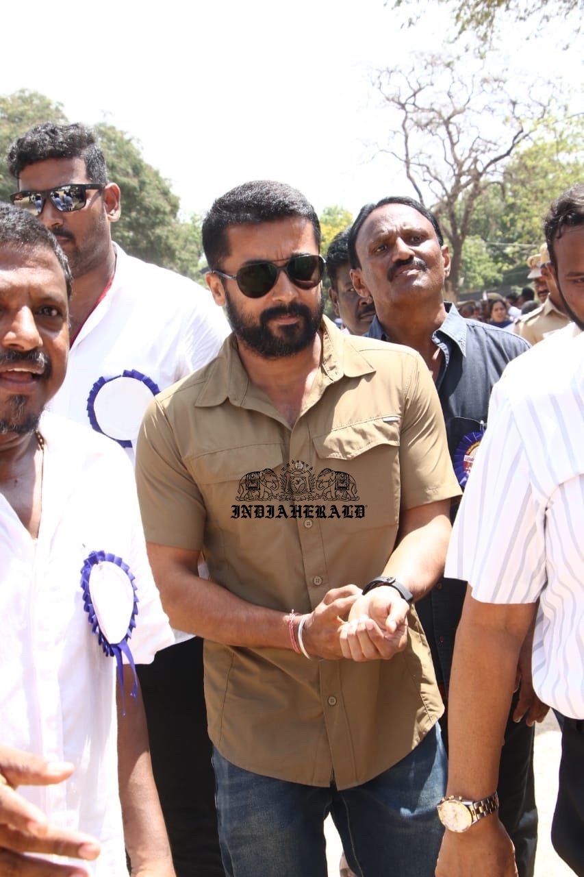 Exclusive Pics Of Suriya And Family From Nadigar Sangam Elections