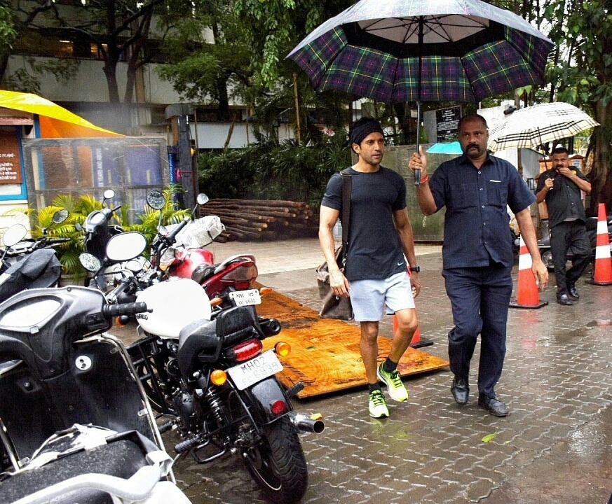 Farhan Akhtar Seen At A Club In Mumbai