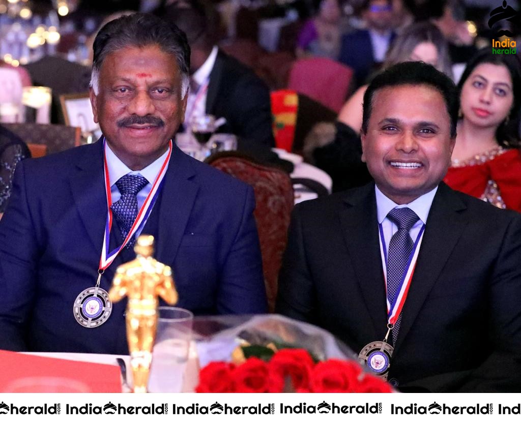 Film Maker Tel K Ganesan Receiving the Award at USA