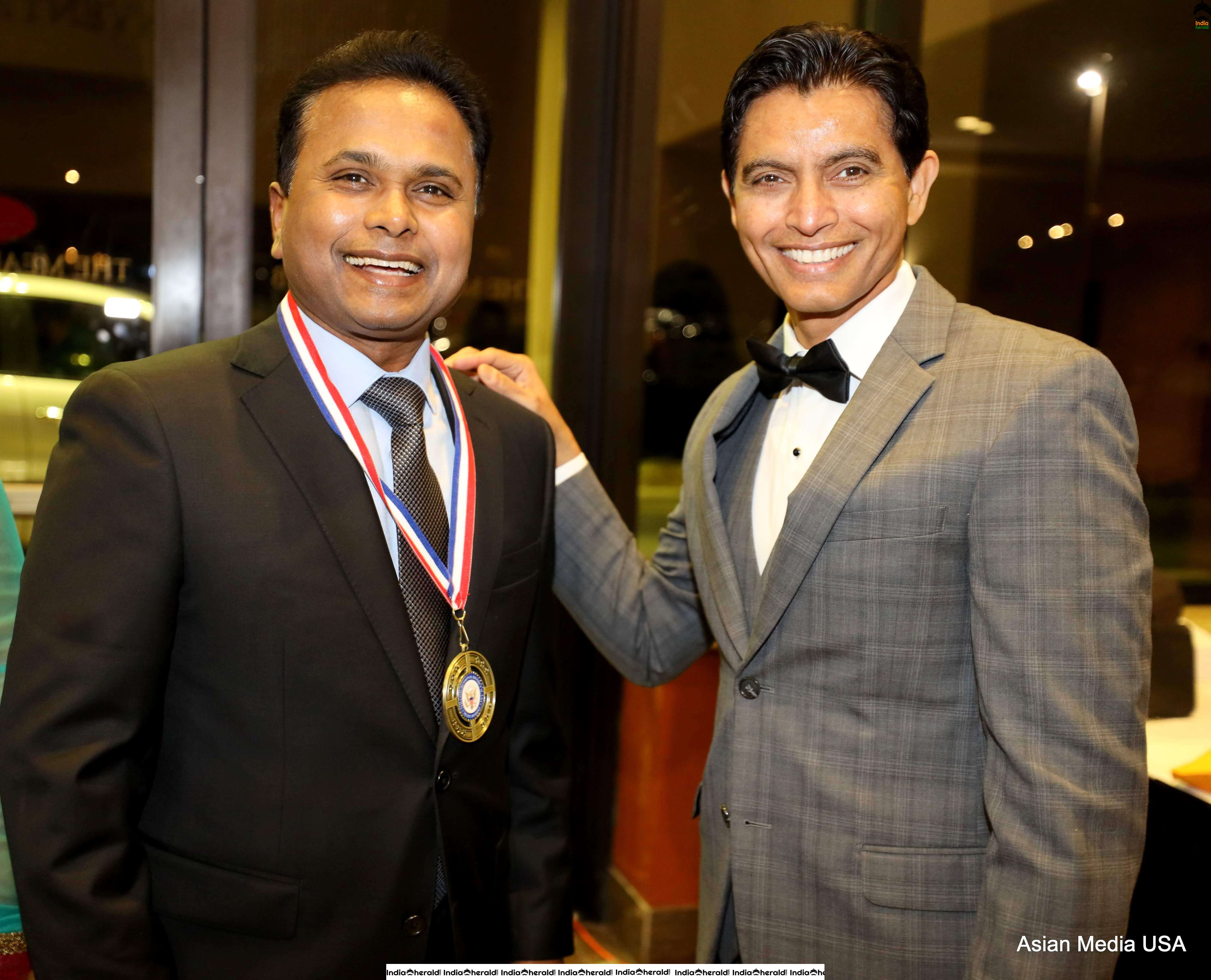 Film Maker Tel K Ganesan Receiving the Award at USA