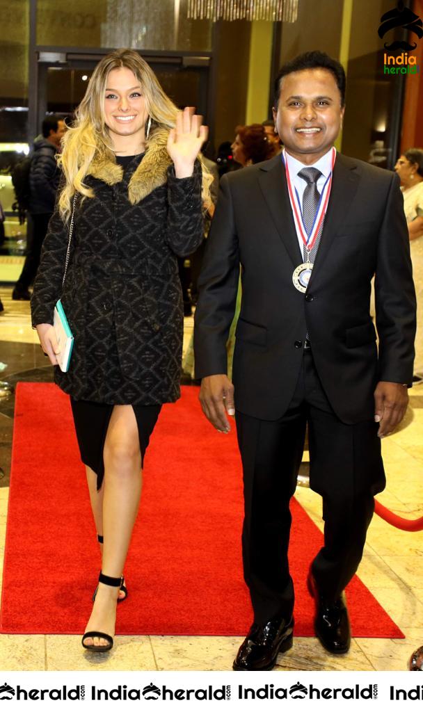 Film Maker Tel K Ganesan Receiving the Award at USA