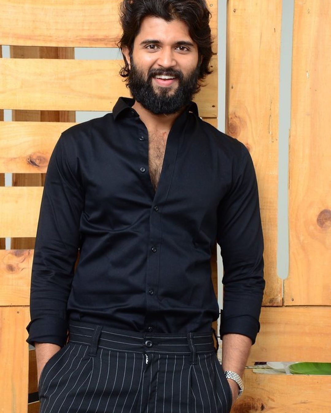 Handsome Hunk Vijay Devarakonda Black Dress Stills