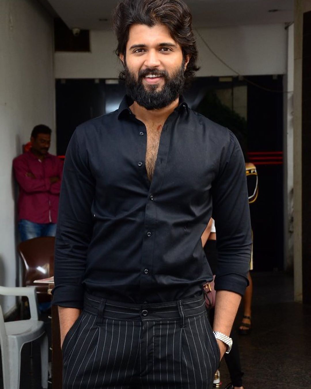 Handsome Hunk Vijay Devarakonda Black Dress Stills