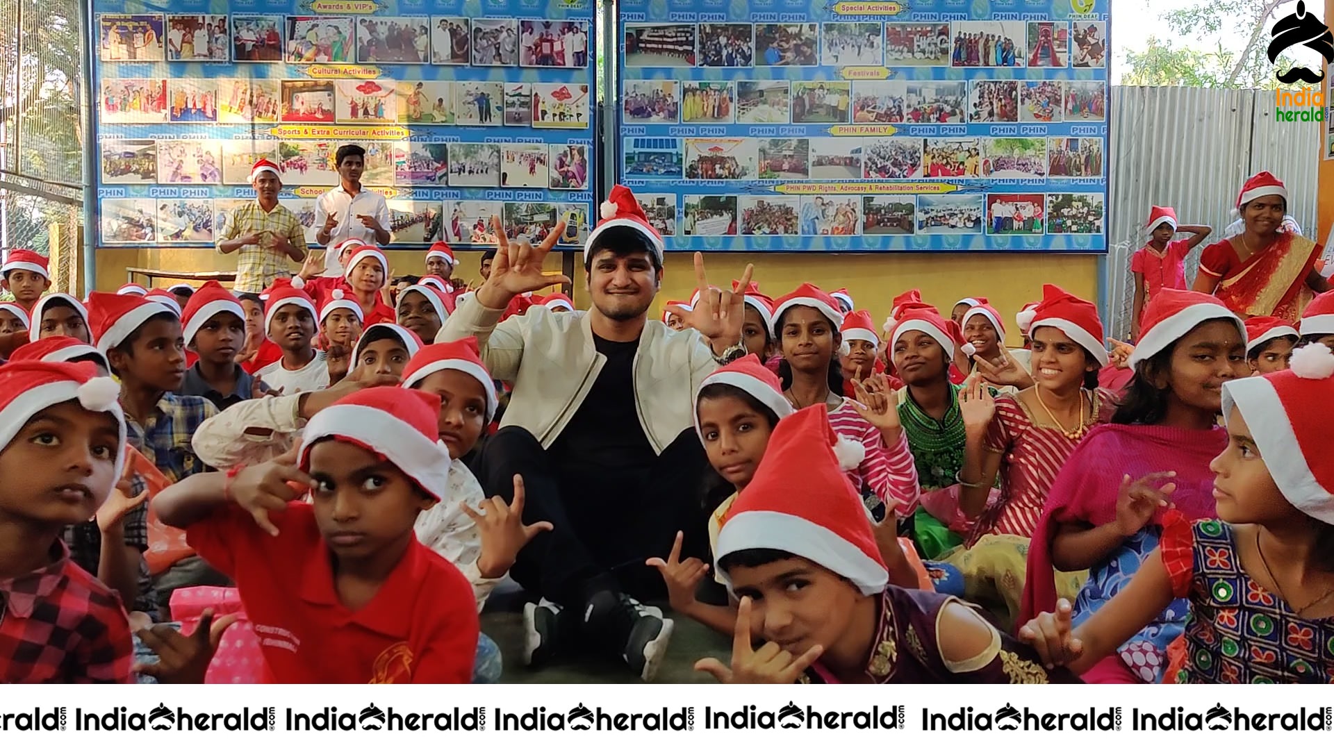 Hero Nikhil celebrated Christmas with physically challenged kids