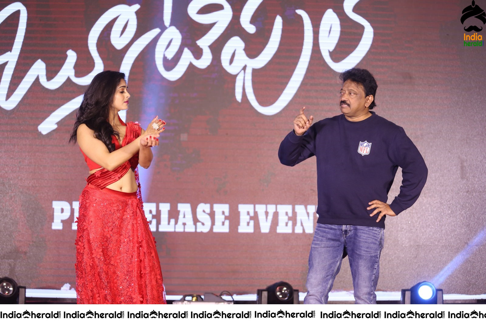 Hot Dance of RGV and Naina Ganguly On the Stage Set 1
