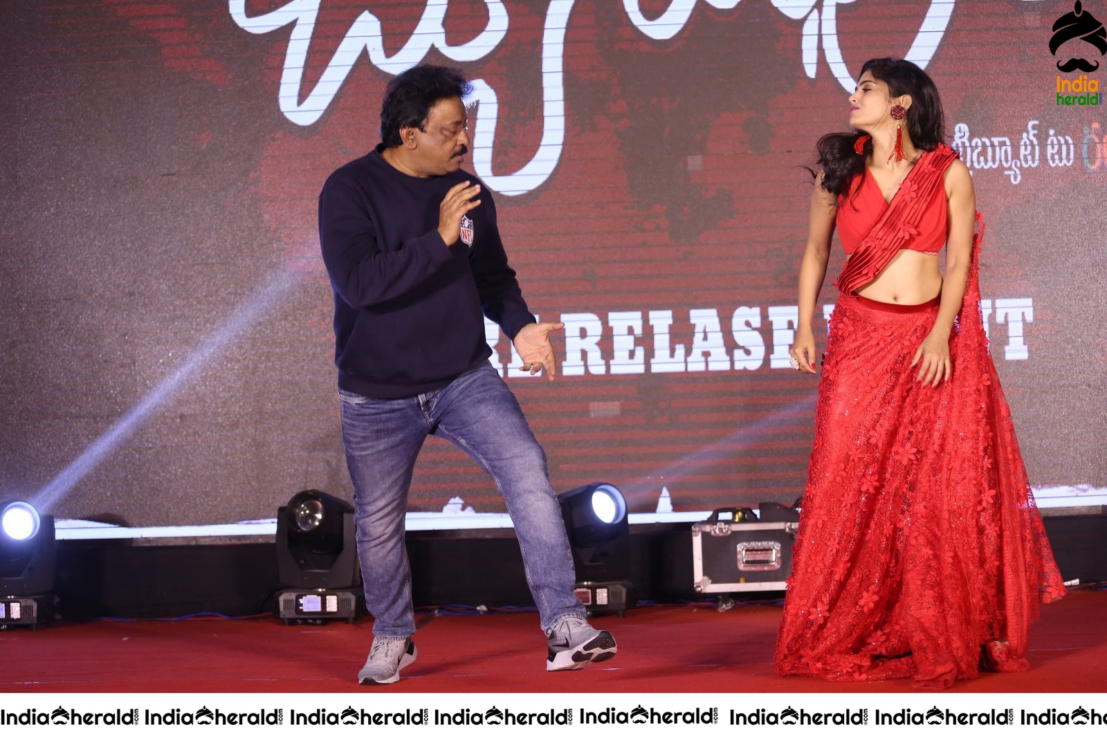 Hot Dance of RGV and Naina Ganguly On the Stage Set 2