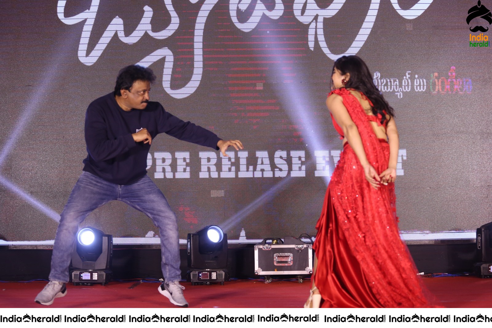 Hot Dance of RGV and Naina Ganguly On the Stage Set 2