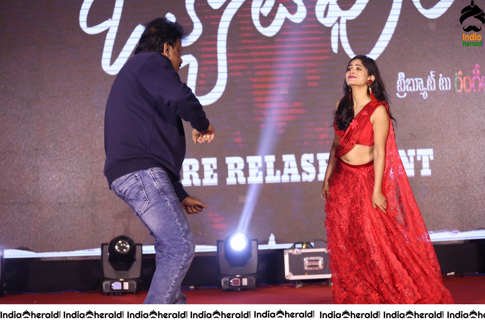 Hot Dance of RGV and Naina Ganguly On the Stage Set 2