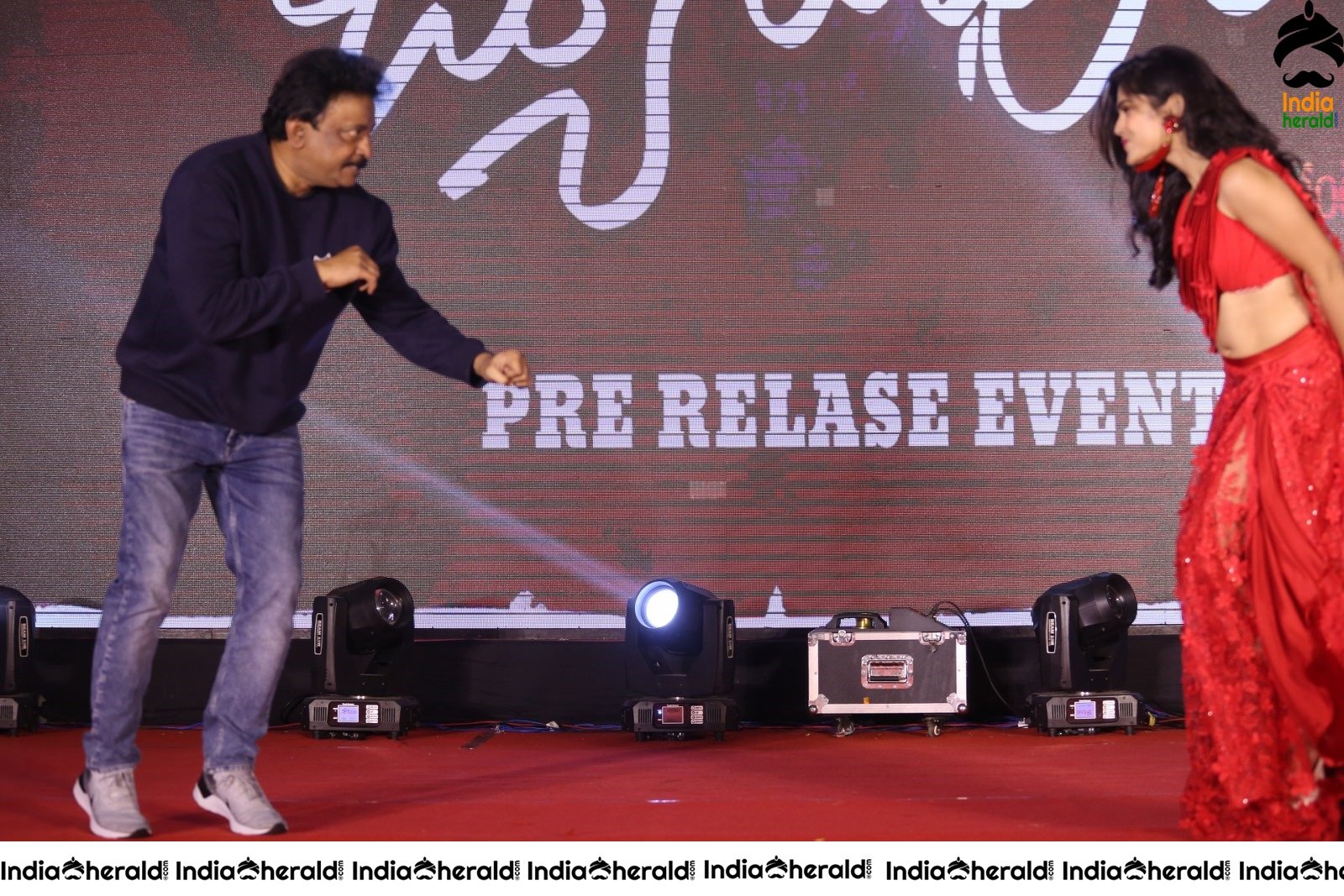 Hot Dance of RGV and Naina Ganguly On the Stage Set 2