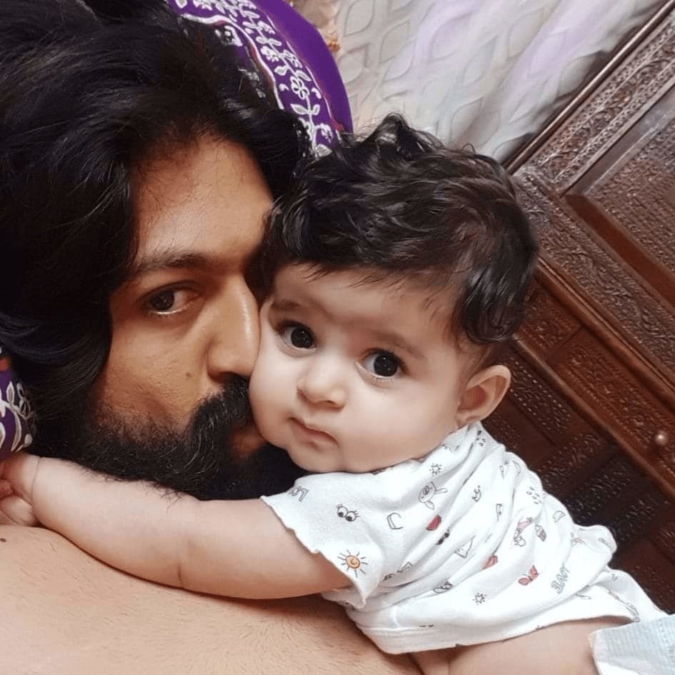 KGF Star Yash Cute Family Stills