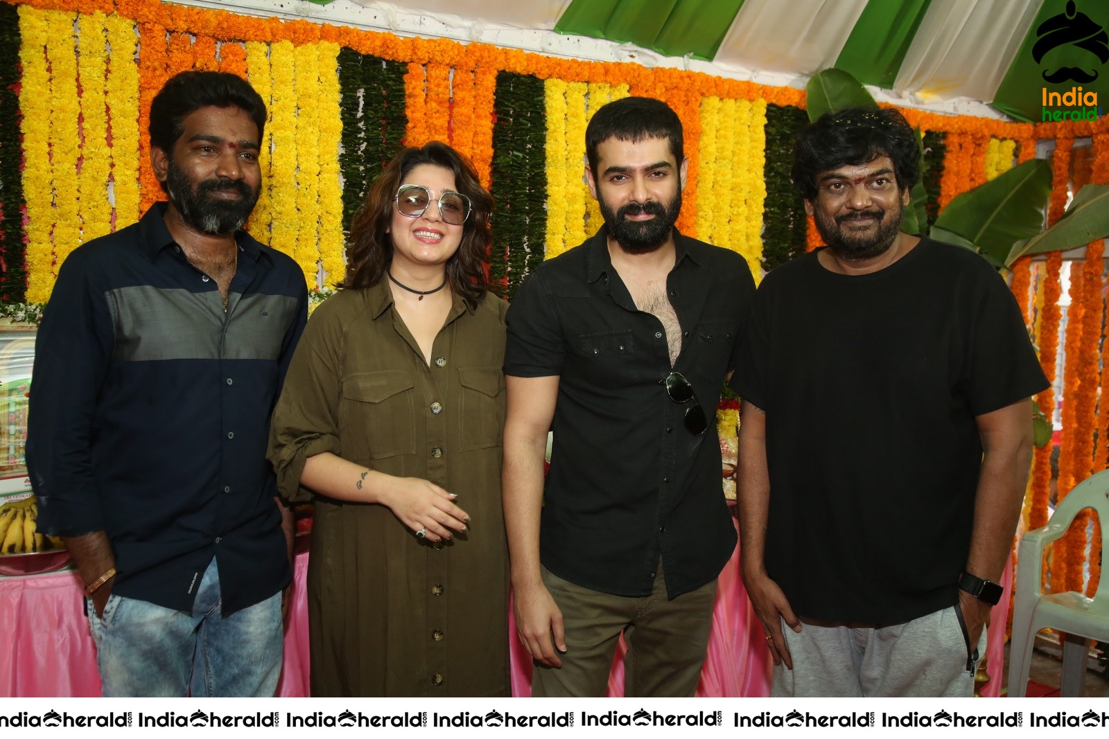 Kishore Tirumala Puri Jagannath and Charmee Spotted with Ram Pothineni Set 1