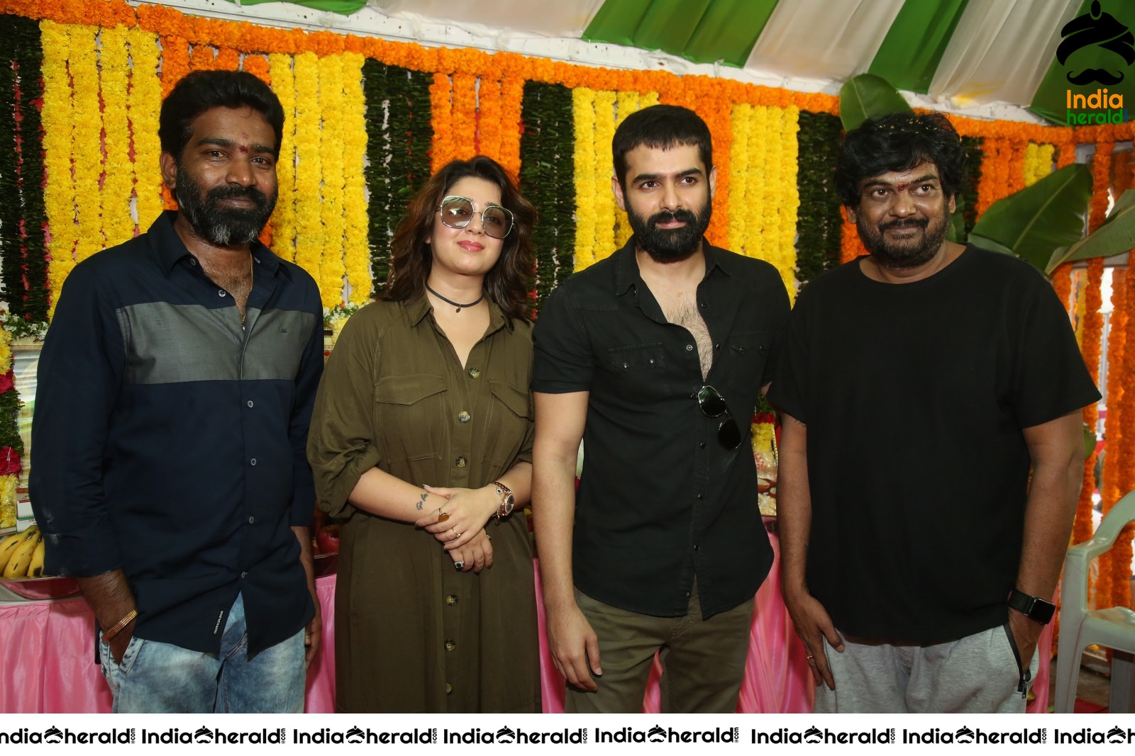 Kishore Tirumala Puri Jagannath and Charmee Spotted with Ram Pothineni Set 1