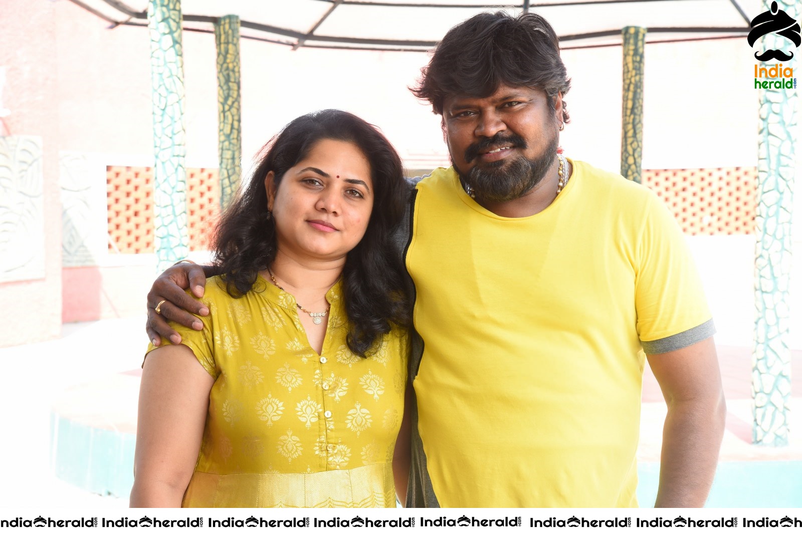 Male Lead Actor and Female lead of Hi 5 Movie clicked Set 1