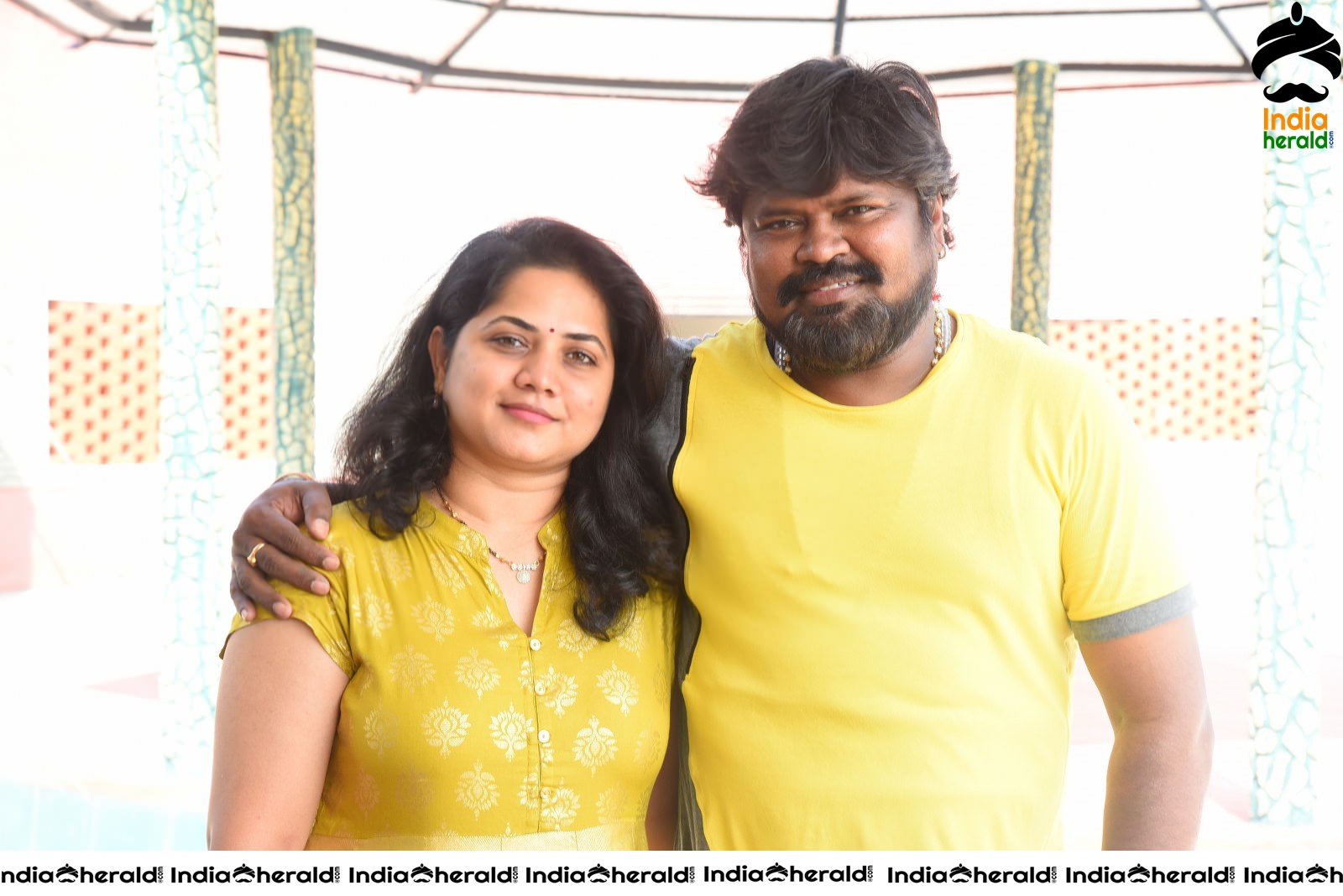 Male Lead Actor and Female lead of Hi 5 Movie clicked Set 1