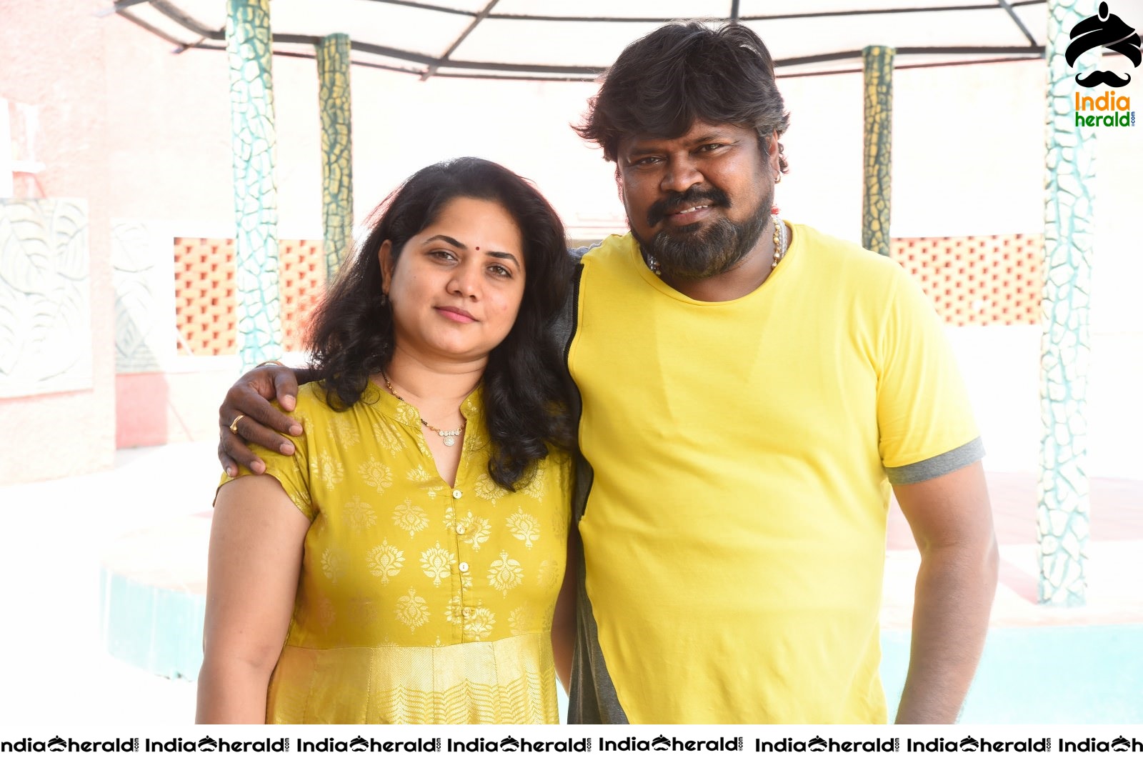 Male Lead Actor and Female lead of Hi 5 Movie clicked Set 1