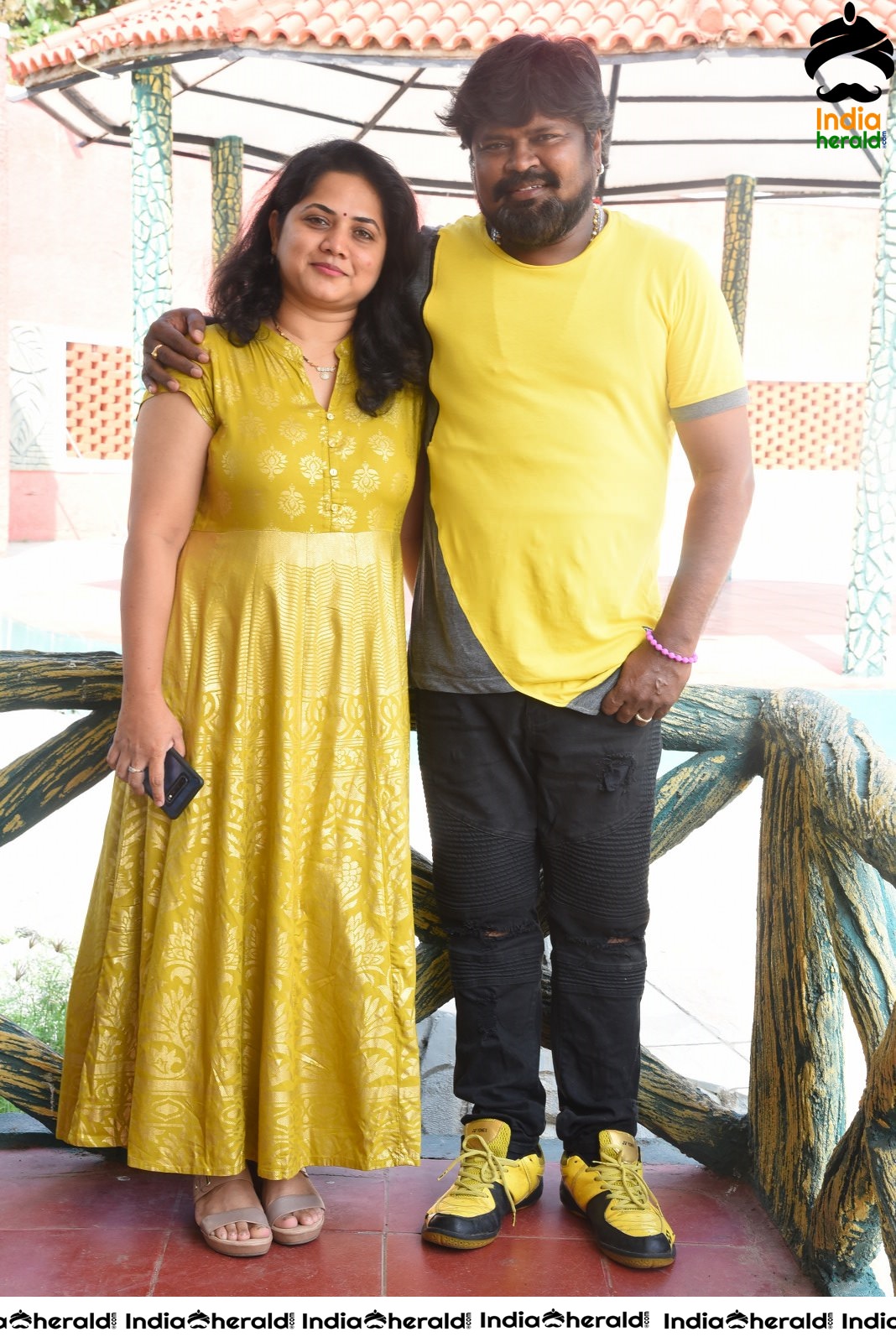 Male Lead Actor and Female lead of Hi 5 Movie clicked Set 1