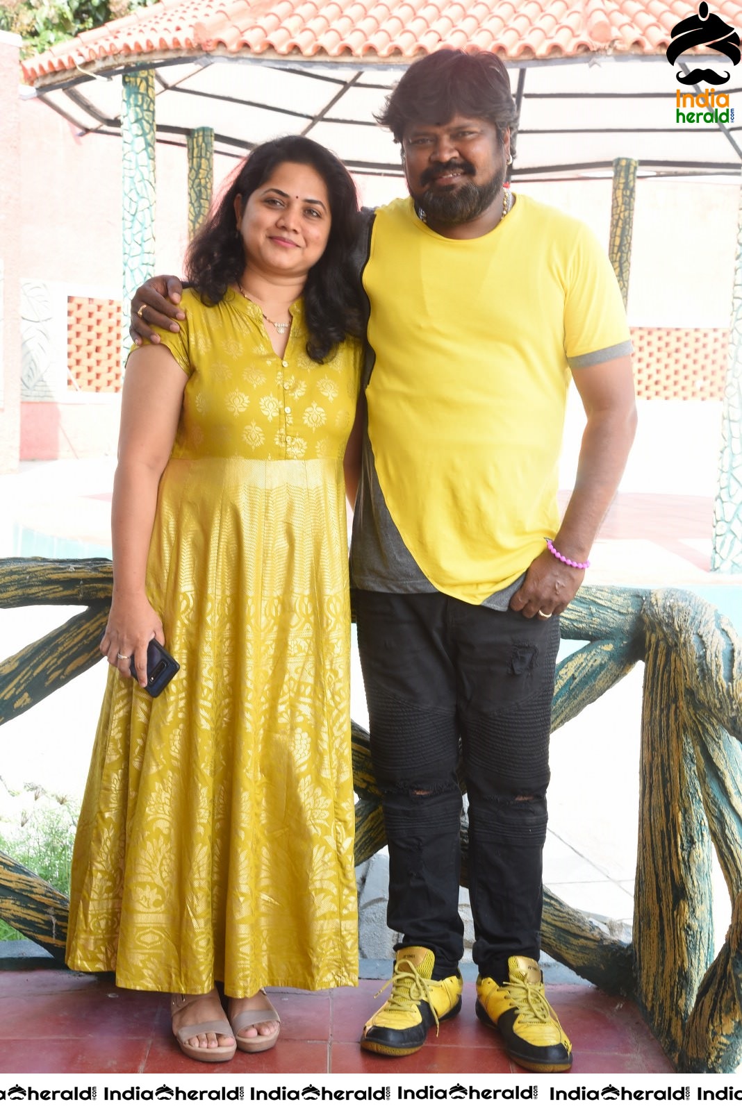 Male Lead Actor and Female lead of Hi 5 Movie clicked Set 1