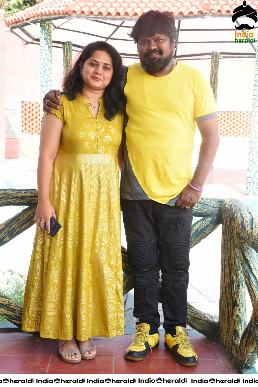 Male Lead Actor and Female lead of Hi 5 Movie clicked Set 1