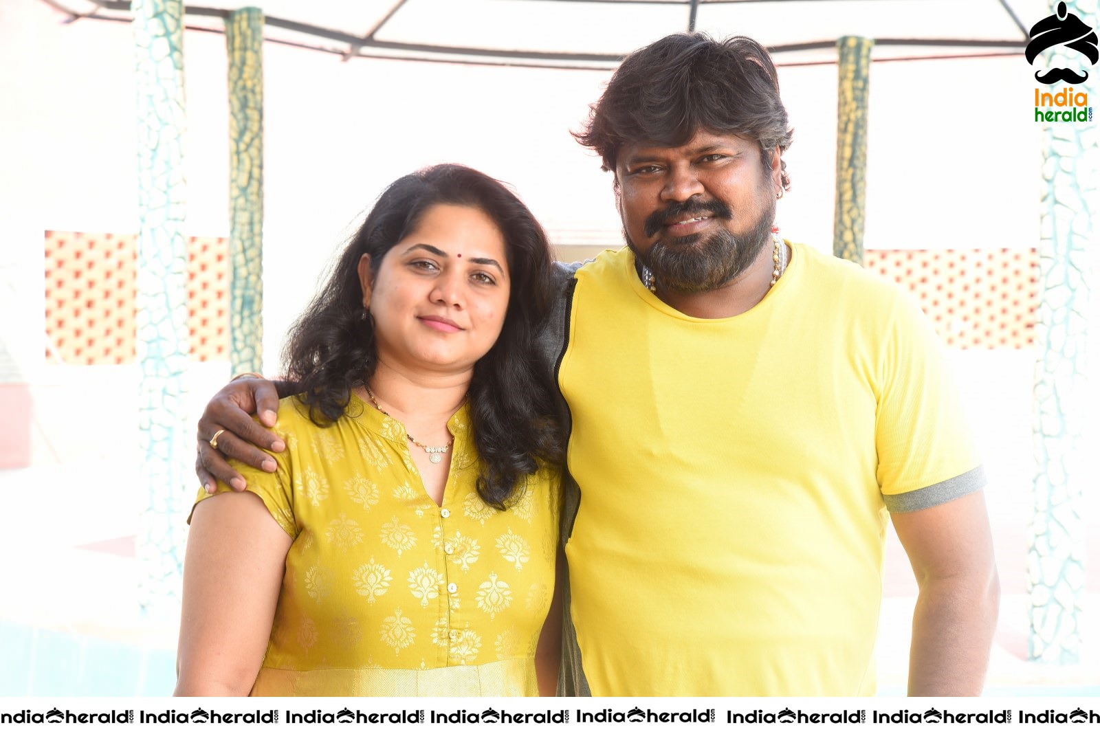 Male Lead Actor and Female lead of Hi 5 Movie clicked Set 1