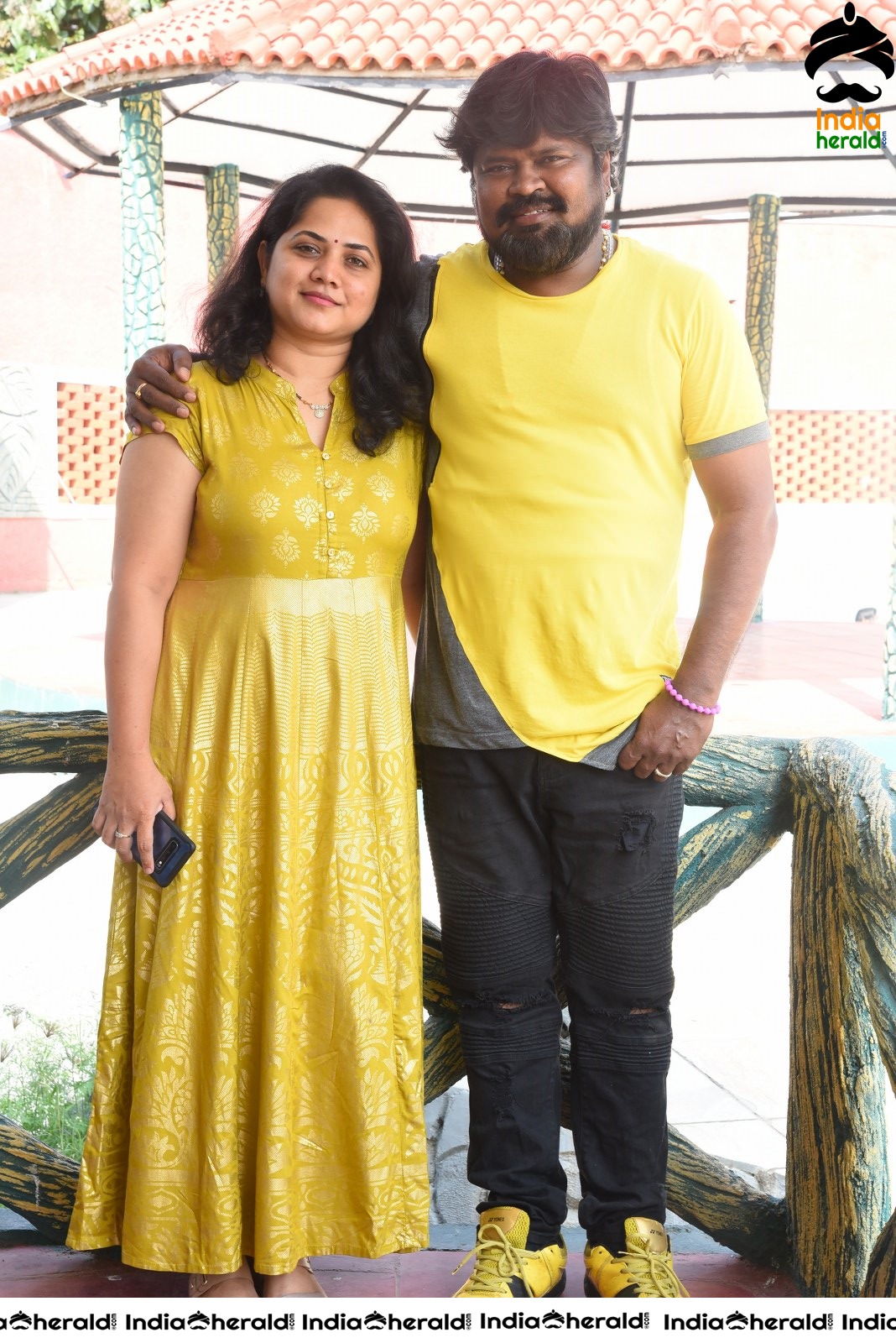 Male Lead Actor and Female lead of Hi 5 Movie clicked Set 1