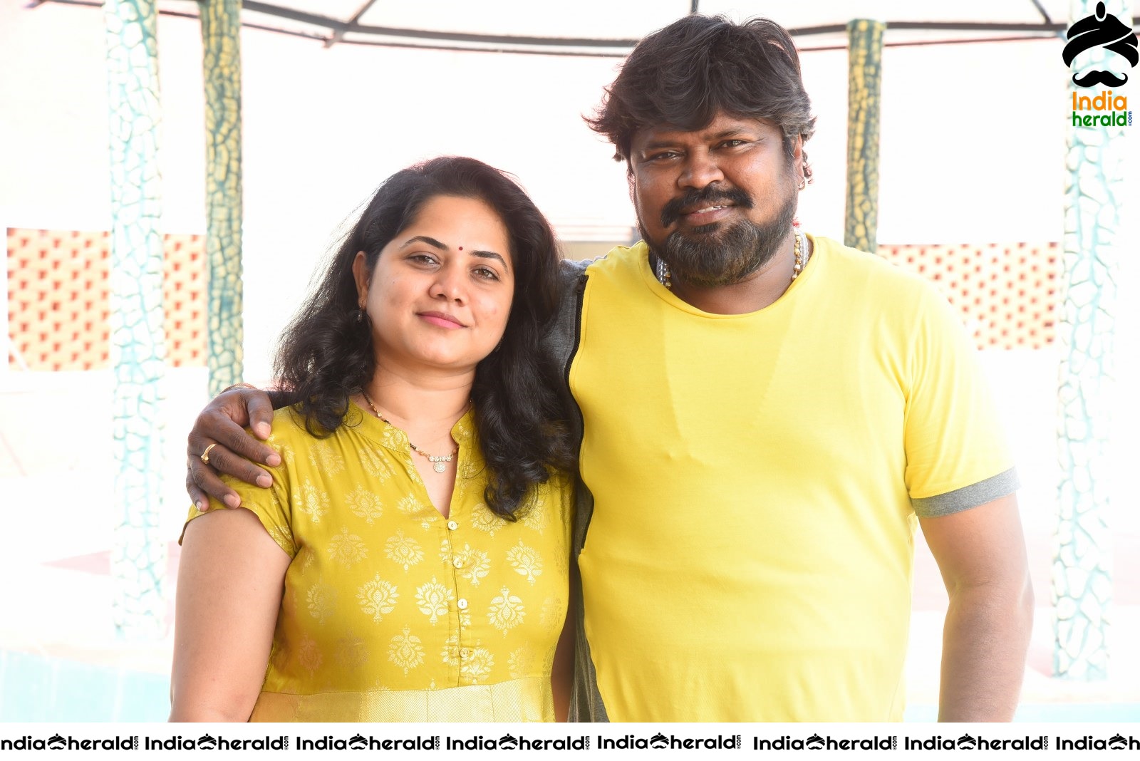 Male Lead Actor and Female lead of Hi 5 Movie clicked Set 1
