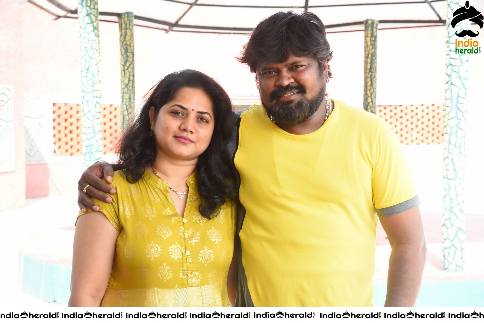 Male Lead Actor and Female lead of Hi 5 Movie clicked Set 2