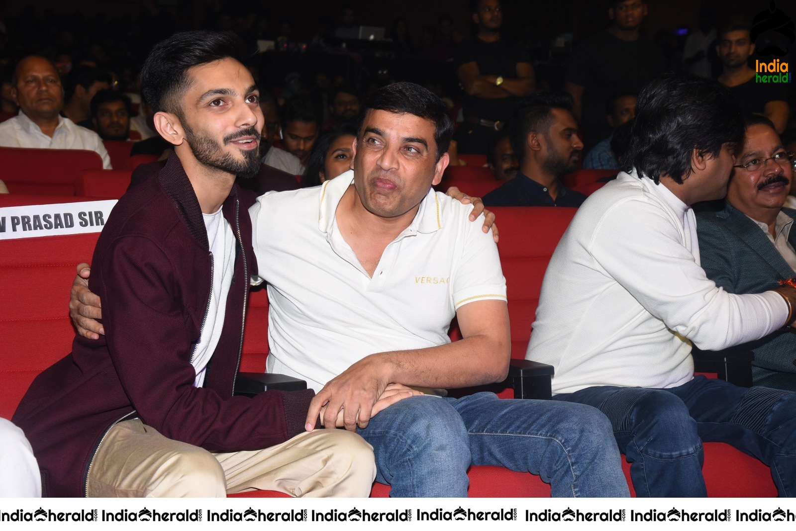 Producer Dil Raju hugs Music Composer Anirudh