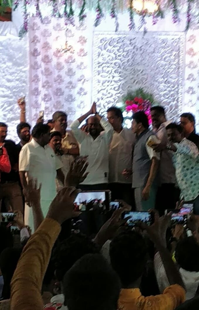 Rajini Kanth At MLA Captain Tamil Selvan Son Wedding