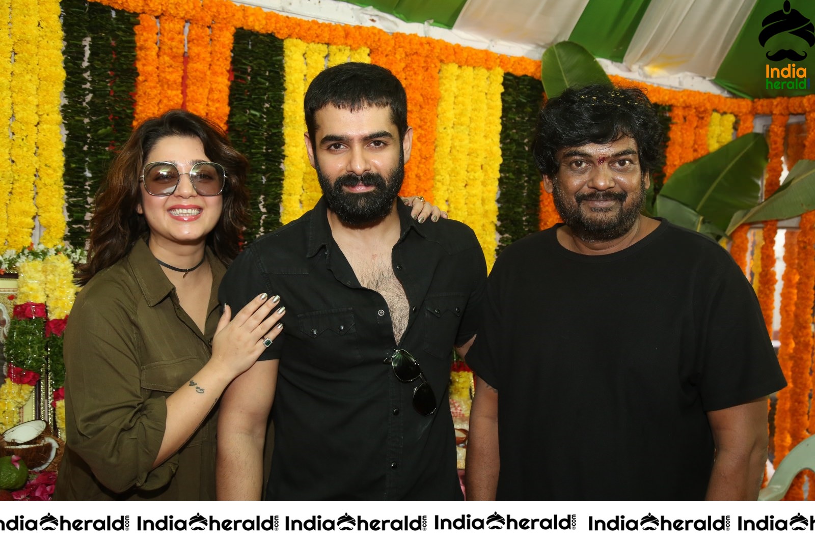 Ram Pothineni with Charmee and Director Puri Jagannadh Set 1