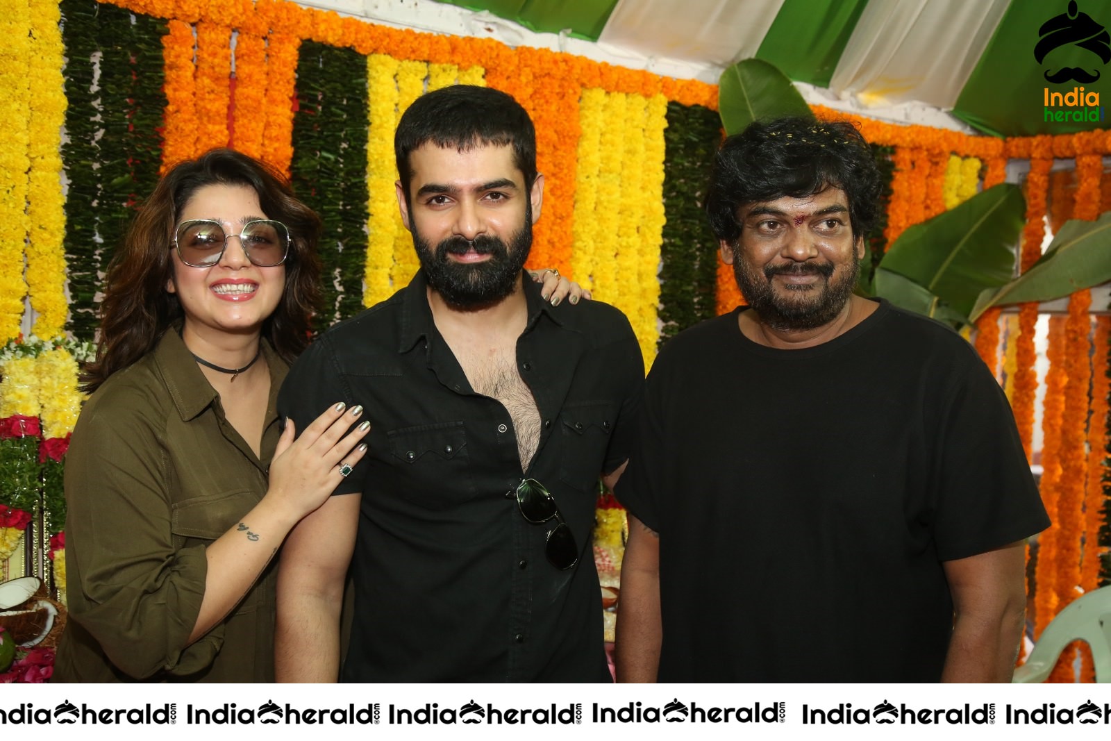 Ram Pothineni with Charmee and Director Puri Jagannadh Set 2