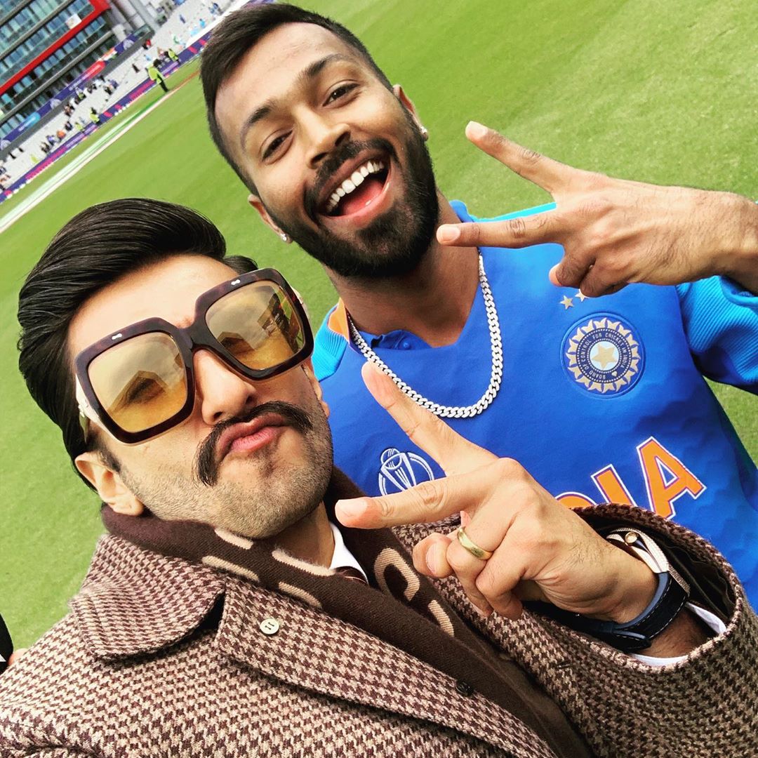 Ranveer Singh With Current Generation Cricket Player At ICC World Cup