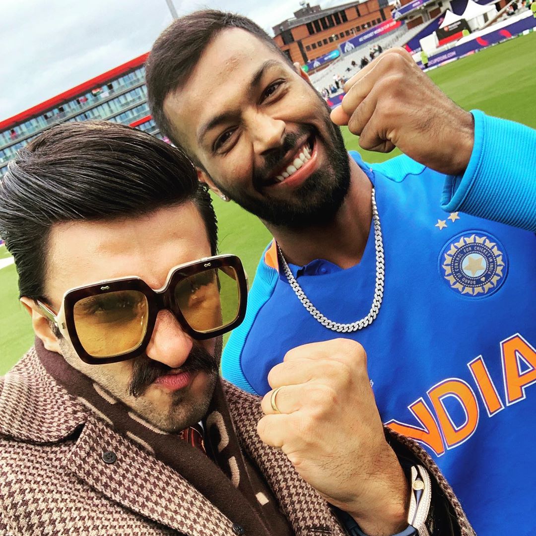 Ranveer Singh With Current Generation Cricket Player At ICC World Cup