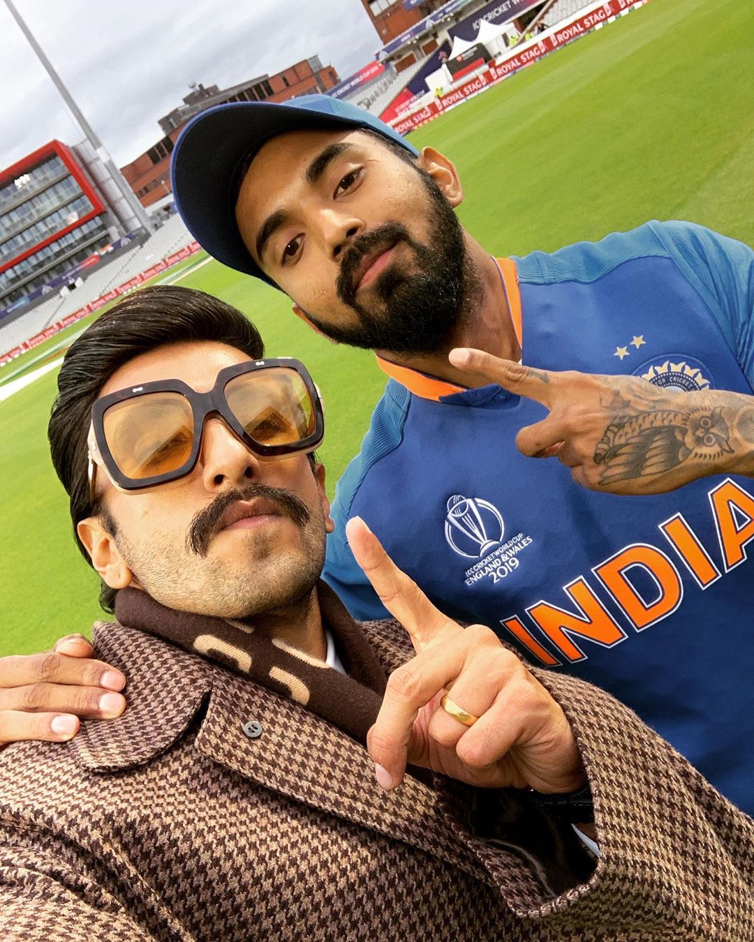 Ranveer Singh With Current Generation Cricket Player At ICC World Cup