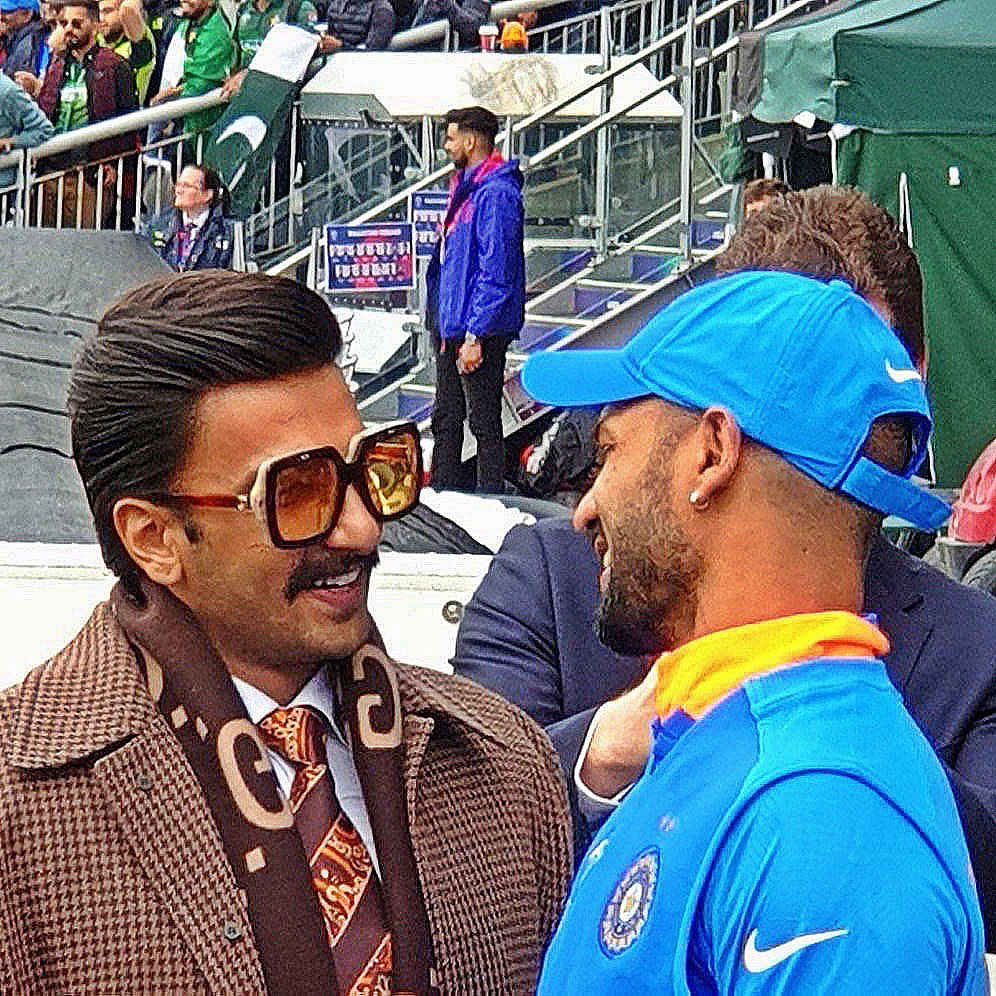 Ranveer Singh With Current Generation Cricket Player At ICC World Cup