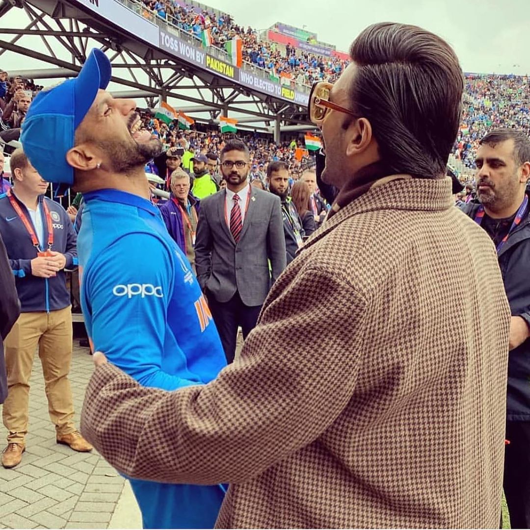 Ranveer Singh With Current Generation Cricket Player At ICC World Cup