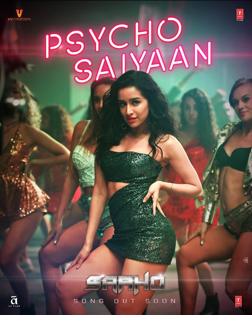 Saaho Movie First Single Psycho Saiyaan Posters