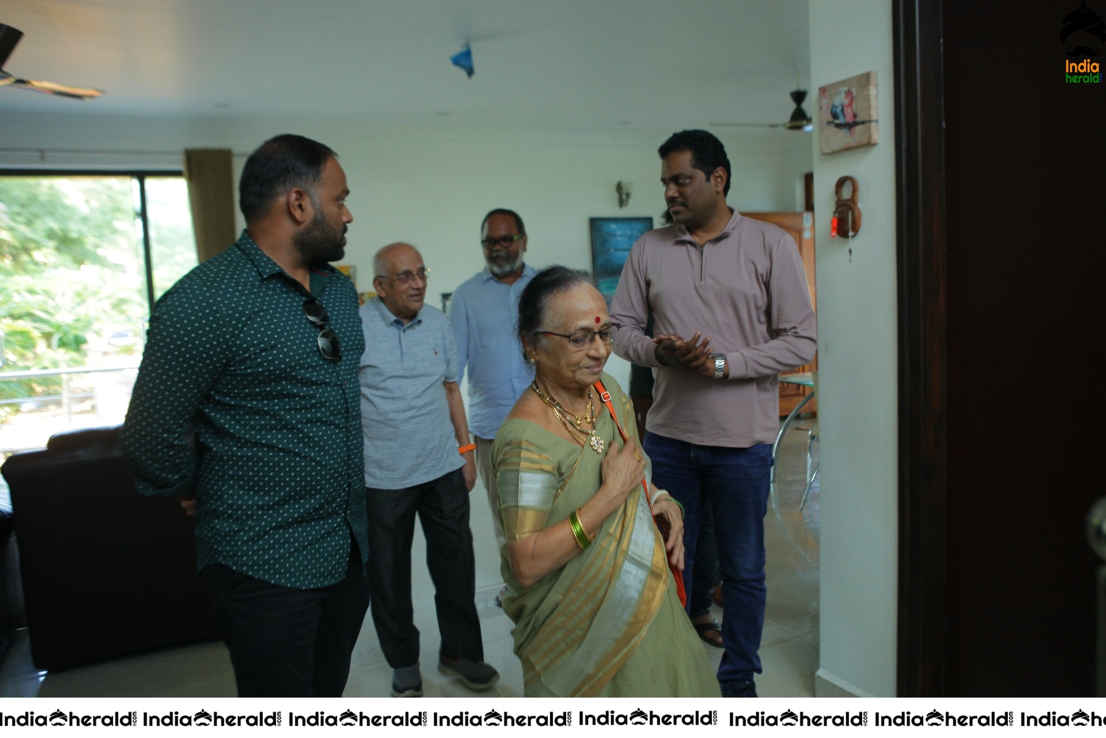 Senior Director SINGEETHAM garu at VALLIDHARI MADHYA movie sets STILLS Set 1