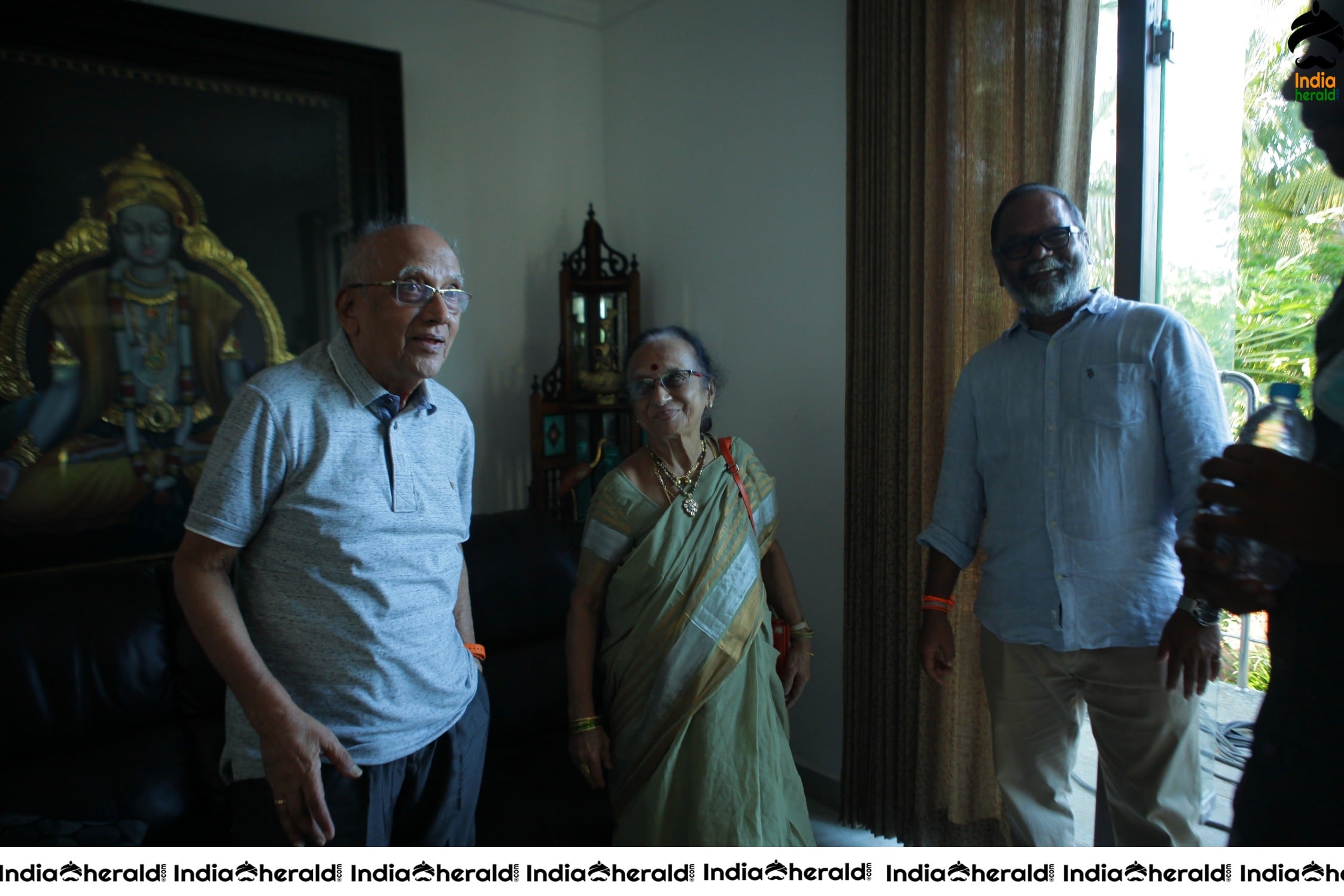 Senior Director SINGEETHAM garu at VALLIDHARI MADHYA movie sets STILLS Set 1