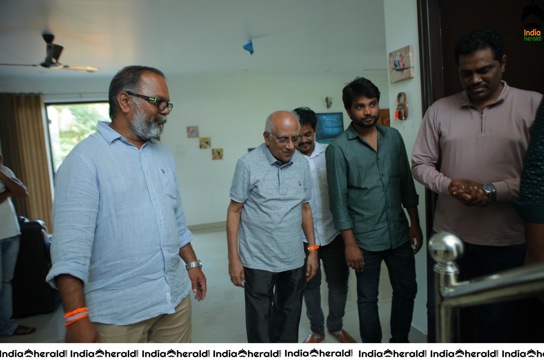 Senior Director SINGEETHAM garu at VALLIDHARI MADHYA movie sets STILLS Set 1